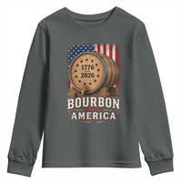 Bourbon Built America 250 Years Youth Sweatshirt Patriotic Whiskey 250th Anniversary USA