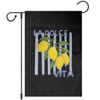La Dolce Vita Lemon Italian Summer Garden Flag Blue Striped