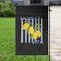 La Dolce Vita Lemon Italian Summer Garden Flag Blue Striped