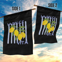 La Dolce Vita Lemon Italian Summer Garden Flag Blue Striped