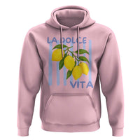 La Dolce Vita Lemon Italian Summer Hoodie Blue Striped