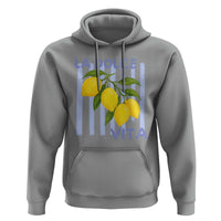 La Dolce Vita Lemon Italian Summer Hoodie Blue Striped