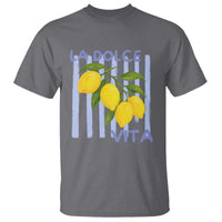 La Dolce Vita Lemon Italian Summer T Shirt Blue Striped