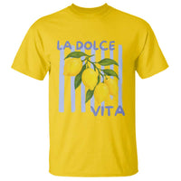 La Dolce Vita Lemon Italian Summer T Shirt Blue Striped