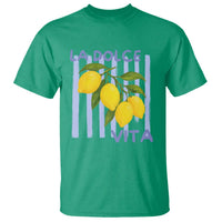 La Dolce Vita Lemon Italian Summer T Shirt Blue Striped