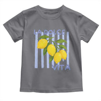 La Dolce Vita Lemon Italian Summer Toddler T Shirt Blue Striped