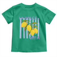 La Dolce Vita Lemon Italian Summer Toddler T Shirt Blue Striped