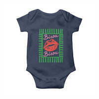 French Bisous Paris Vacation Retro Summer Vibes Baby Onesie