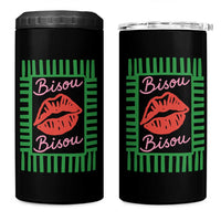 French Bisous Paris Vacation Retro Summer Vibes 4 in 1 Can Cooler Tumbler