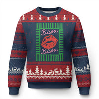 French Bisous Paris Vacation Retro Summer Vibes Ugly Christmas Sweater