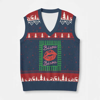 French Bisous Paris Vacation Retro Summer Vibes V-Neck Knit Sweater Vest