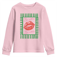French Bisous Paris Vacation Retro Summer Vibes Youth Sweatshirt