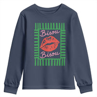 French Bisous Paris Vacation Retro Summer Vibes Youth Sweatshirt