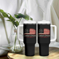 60th Birthday 1966 Limited Edition Tumbler With Handle Gifts for 60 Years Old Vintage American Flag