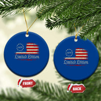 50th Birthday 1976 Limited Edition Ceramic Ornament Gifts for 50 Years Old Vintage American Flag