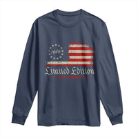 40th Birthday 1986 Limited Edition Long Sleeve Shirt Gifts for 40 Years Old Vintage American Flag