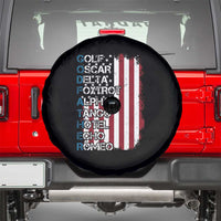 Veteran Dad Uncle Spare Tire Cover Godfather Phonetic Alphabet American Flag