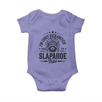 Funny I'm Chief Kickabitch From The Slapahoe Tribe Baby Onesie Native American Racoon - Wonder Print Shop