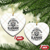 Funny I'm Chief Kickabitch From The Slapahoe Tribe Ceramic Ornament Native American Racoon