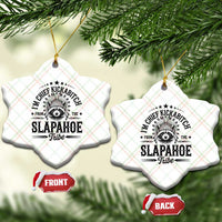 Funny I'm Chief Kickabitch From The Slapahoe Tribe Ceramic Ornament Native American Racoon