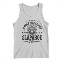 Funny I'm Chief Kickabitch From The Slapahoe Tribe Tank Top Native American Racoon - Wonder Print Shop