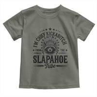 Funny I'm Chief Kickabitch From The Slapahoe Tribe Toddler T Shirt Native American Racoon - Wonder Print Shop