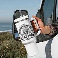 Funny I'm Chief Kickabitch From The Slapahoe Tribe Tumbler With Handle Native American Racoon - Wonder Print Shop