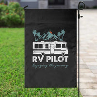 Funny RV Pilot Camping Garden Flag Enjoying The Journey Motorhome Travel Vacation - Wonder Print Shop