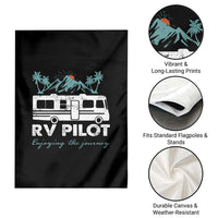 Funny RV Pilot Camping Garden Flag Enjoying The Journey Motorhome Travel Vacation - Wonder Print Shop