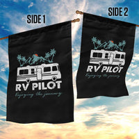 Funny RV Pilot Camping Garden Flag Enjoying The Journey Motorhome Travel Vacation - Wonder Print Shop