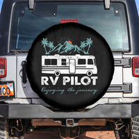 Funny RV Pilot Camping Spare Tire Cover Enjoying The Journey Motorhome Travel Vacation - Wonder Print Shop