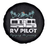 Funny RV Pilot Camping Spare Tire Cover Enjoying The Journey Motorhome Travel Vacation - Wonder Print Shop
