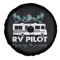 Funny RV Pilot Camping Spare Tire Cover Enjoying The Journey Motorhome Travel Vacation - Wonder Print Shop