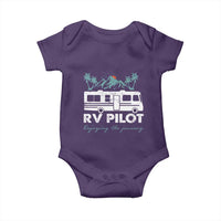 Funny RV Pilot Camping Baby Onesie Enjoying The Journey Motorhome Travel Vacation - Wonder Print Shop
