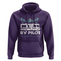 Funny RV Pilot Camping Hoodie Enjoying The Journey Motorhome Travel Vacation - Wonder Print Shop