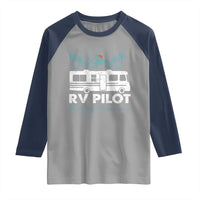 Funny RV Pilot Camping Raglan Shirt Enjoying The Journey Motorhome Travel Vacation - Wonder Print Shop