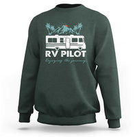 Funny RV Pilot Camping Sweatshirt Enjoying The Journey Motorhome Travel Vacation - Wonder Print Shop