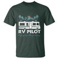 Funny RV Pilot Camping T Shirt Enjoying The Journey Motorhome Travel Vacation - Wonder Print Shop