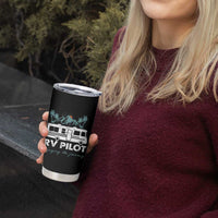 Funny RV Pilot Camping Tumbler Cup Enjoying The Journey Motorhome Travel Vacation - Wonder Print Shop