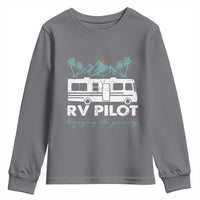 Funny RV Pilot Camping Youth Sweatshirt Enjoying The Journey Motorhome Travel Vacation - Wonder Print Shop