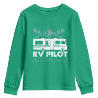 Funny RV Pilot Camping Youth Sweatshirt Enjoying The Journey Motorhome Travel Vacation - Wonder Print Shop