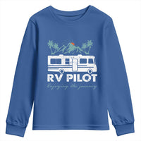Funny RV Pilot Camping Youth Sweatshirt Enjoying The Journey Motorhome Travel Vacation - Wonder Print Shop