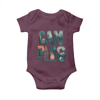 Camping Nature Adventure Campfire Tent Mountains Baby Onesie - Wonder Print Shop