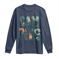 Camping Nature Adventure Campfire Tent Mountains Long Sleeve Shirt - Wonder Print Shop