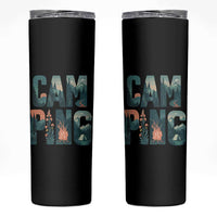 Camping Nature Adventure Campfire Tent Mountains Skinny Tumbler - Wonder Print Shop