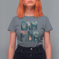Camping Nature Adventure Campfire Tent Mountains T Shirt For Women - Wonder Print Shop