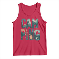 Camping Nature Adventure Campfire Tent Mountains Tank Top - Wonder Print Shop