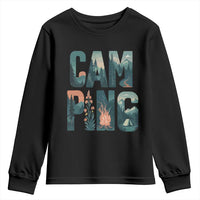 Camping Nature Adventure Campfire Tent Mountains Youth Sweatshirt - Wonder Print Shop