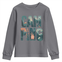 Camping Nature Adventure Campfire Tent Mountains Youth Sweatshirt - Wonder Print Shop
