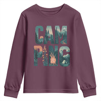 Camping Nature Adventure Campfire Tent Mountains Youth Sweatshirt - Wonder Print Shop